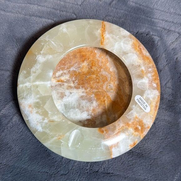 Gorgeous Natural Stone Ashtray or Trinket Box Heavy BRAND NEW Great Gift - Picture 3 of 12